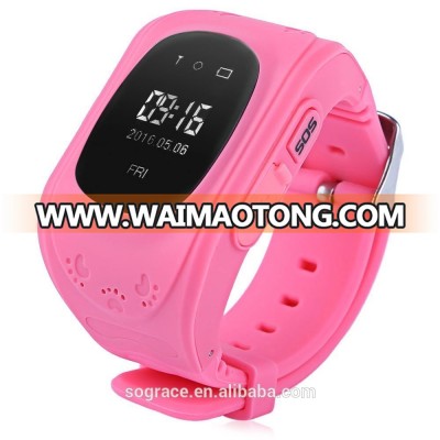 Skin friendly gps kinds wrist watches for children with intelligence card